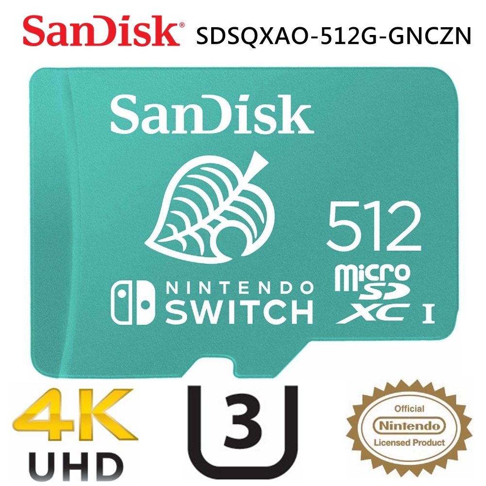 Sandisk 512Gb Microsdxc Card For Nintendo Switch Uhs-I U3 Full Tracking  Included 