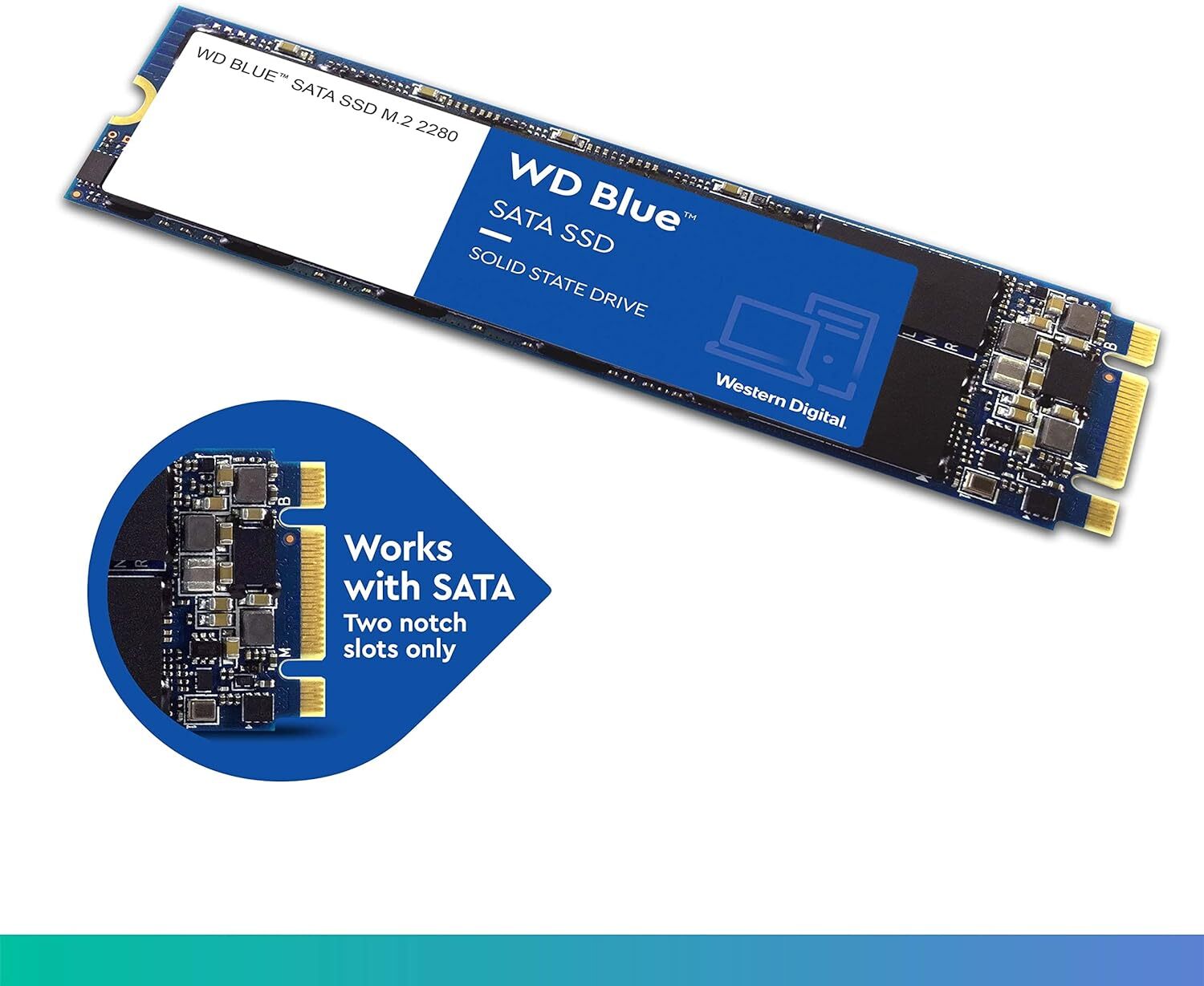 WD Blue SSD 1TB Western Digital Internal Solid State Drive Laptop 3D Nand M.2 SATA III 560MB s