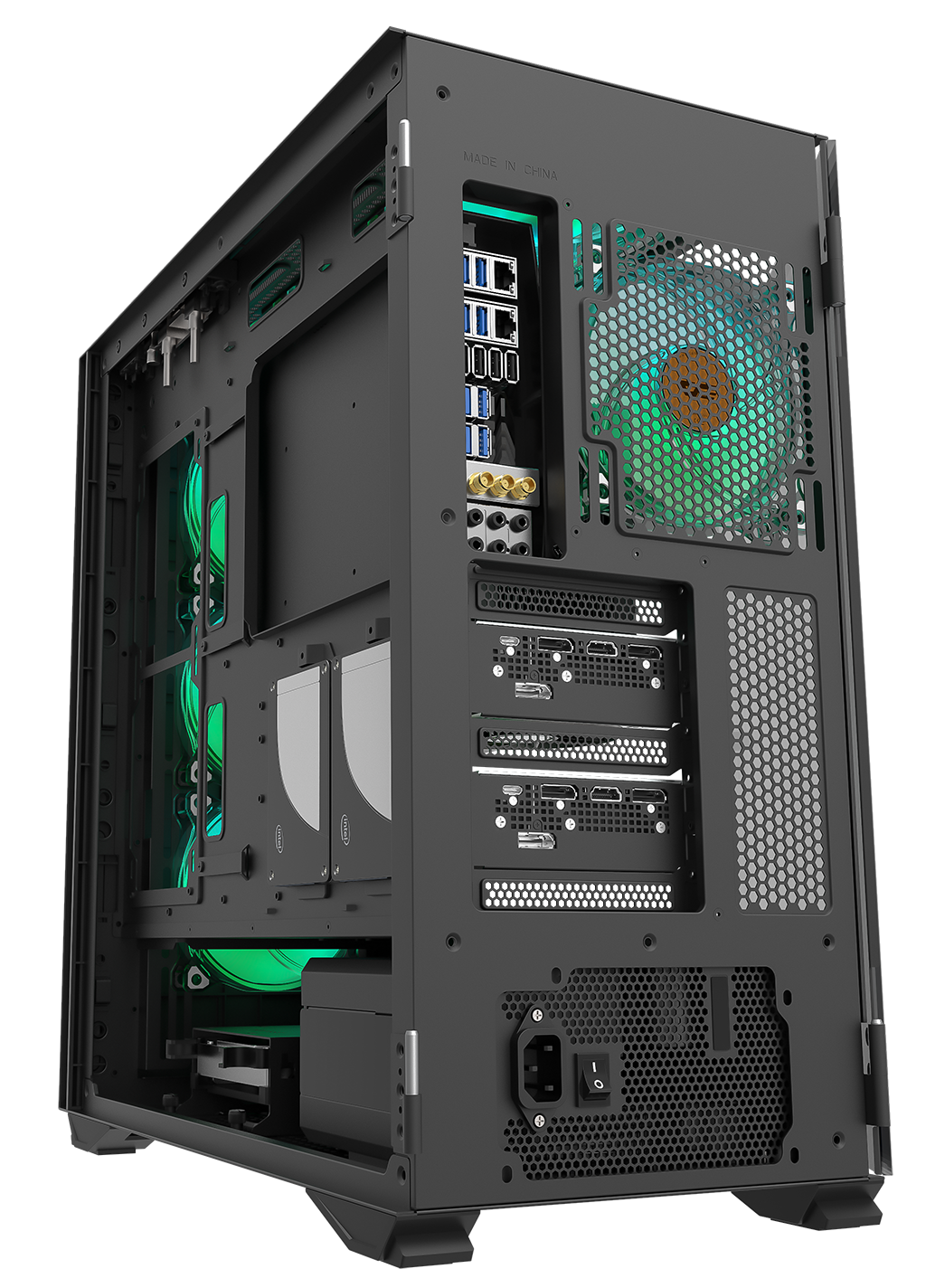 PC CASE DARKFLASH DLX22 E-ATX/ATX/Micro ATX/Mini ATX BLACK Type-C
