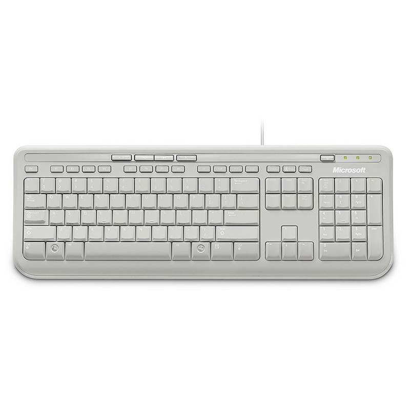 Wired Keyboard Microsoft 600 Desktop PC USB WHITE ANB-00034 