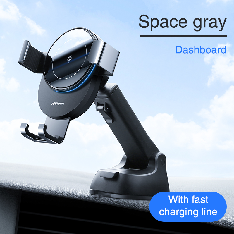 Car Phone Holder Joyroom Wireless Charger 15W  Wireless Dashboard Charing Gravity Bracket