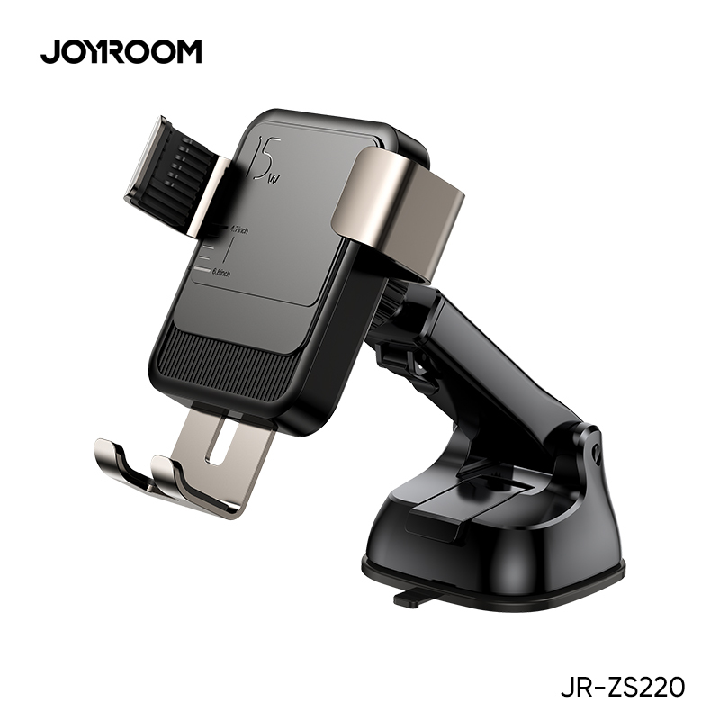 Car Phone Holder Joyroom 15W Wireless Fast Charging Gravity Dashboard ZS220