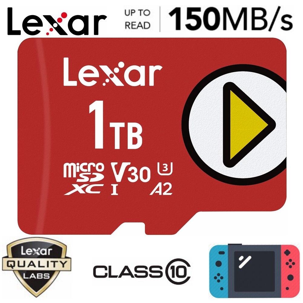 Lexar PLAY 256GB microSDXC UHS-I Memory Card, Up to 150MB/s Read 4