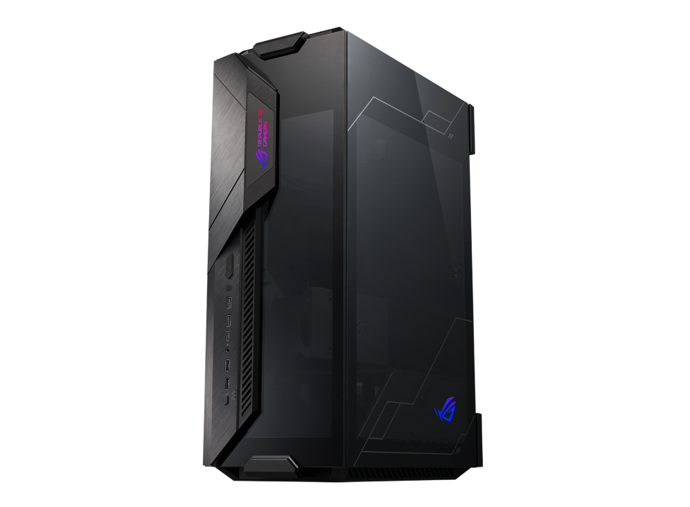 ASUS GR101 ROG Z11 Black Mini-ITX Case, Supports Mini-DTX, Tempered Glass, Aura Sync, Dual Orientation, Removable Dust Filters