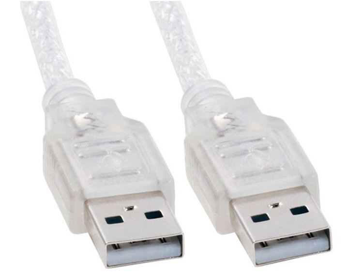 Astrotek USB 2.0 Cable 1m - AM-AM Type A Male to Type A Male Transparent Colour RoHS