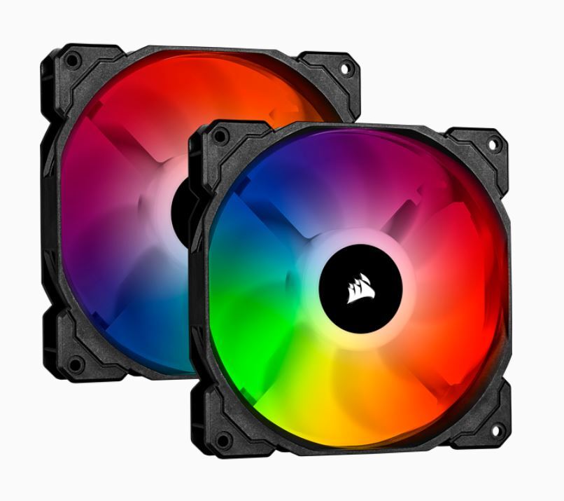 Corsair SP 140mm Fan RGB PRO Twin Pack with Lighting Node Core, ICUE Software. (LS)