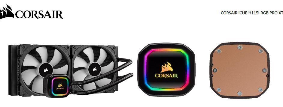 Corsair H115i RGB PRO XT 280mm Liquid CPU Cooler. Intel 1200, 1150x, 2011, 2066, AM3, AM2, AM4, TR4, sTRX4, sTR4. 5 Years Warranty