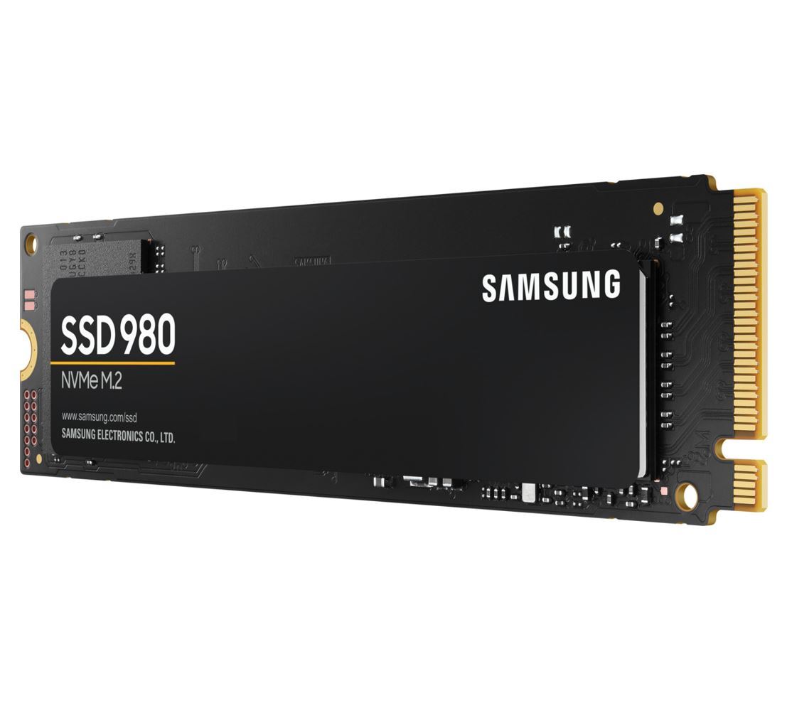 Samsung 980 500GB NVMe SSD 3100MB/s 2600MB/s R/W 400K/470K IOPS 300TBW 1.5M Hrs MTBF AES 256-bit Encryption M.2 2280 PCIe 3.0 Gen3 5yrs Wty