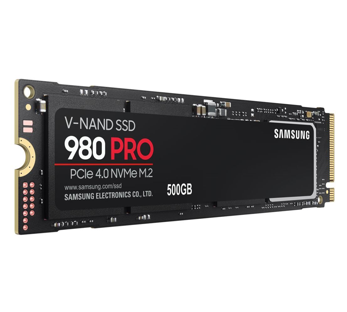 Samsung 980 Pro 500GB PCIe4 Gen4 NVMe SSD - 6900MB/s 5000MB/s R/W 1000K/1000K IOPS 300TBW 1.5M Hrs MTBF M.2 5yrs Wty