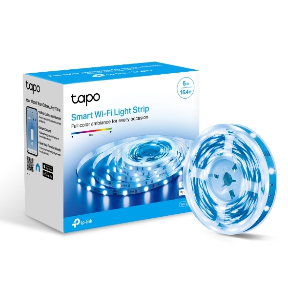 TP-Link Tapo L900-5 Smart Wi-Fi Light Strip, Flexible Length, 3M Adhesive, Energy Saving, Voice Control, No Hub Required