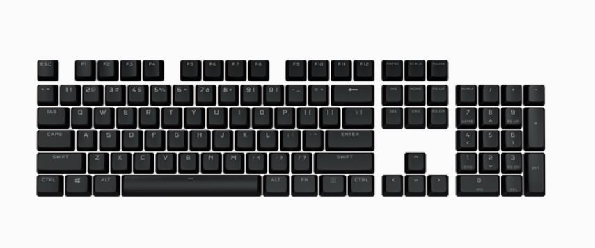 Corsair PBT Double-shot Pro Keycaps - Onyx Black Keyboard