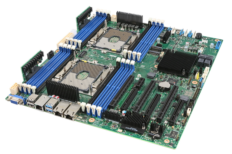 INTEL S2600STBR Server Motherboard, Dual 3647, C624, 16xDIMM, 2x10GbE, PCIe x16, SSI EEB