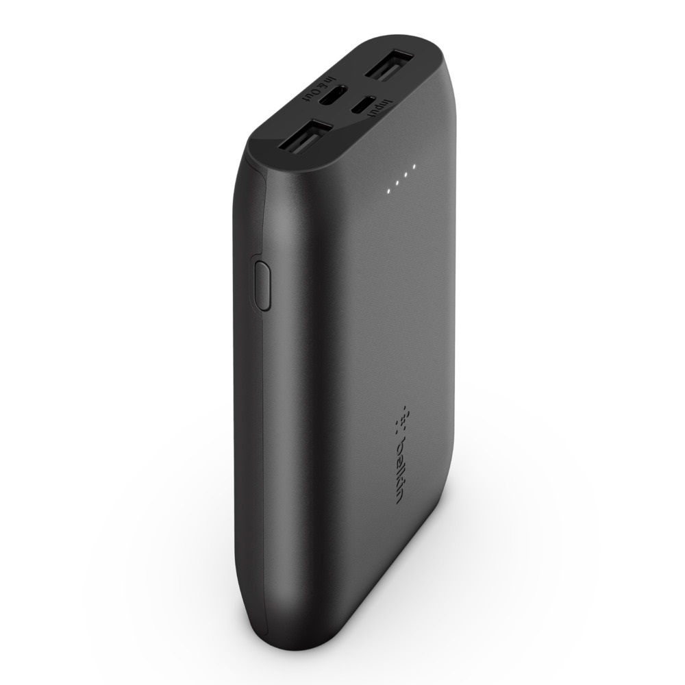 Belkin BOOST???CHARGE??? Power Bank 10K (Multi-port) - Black - Delivers 12W of power when a single USB-A port is in use