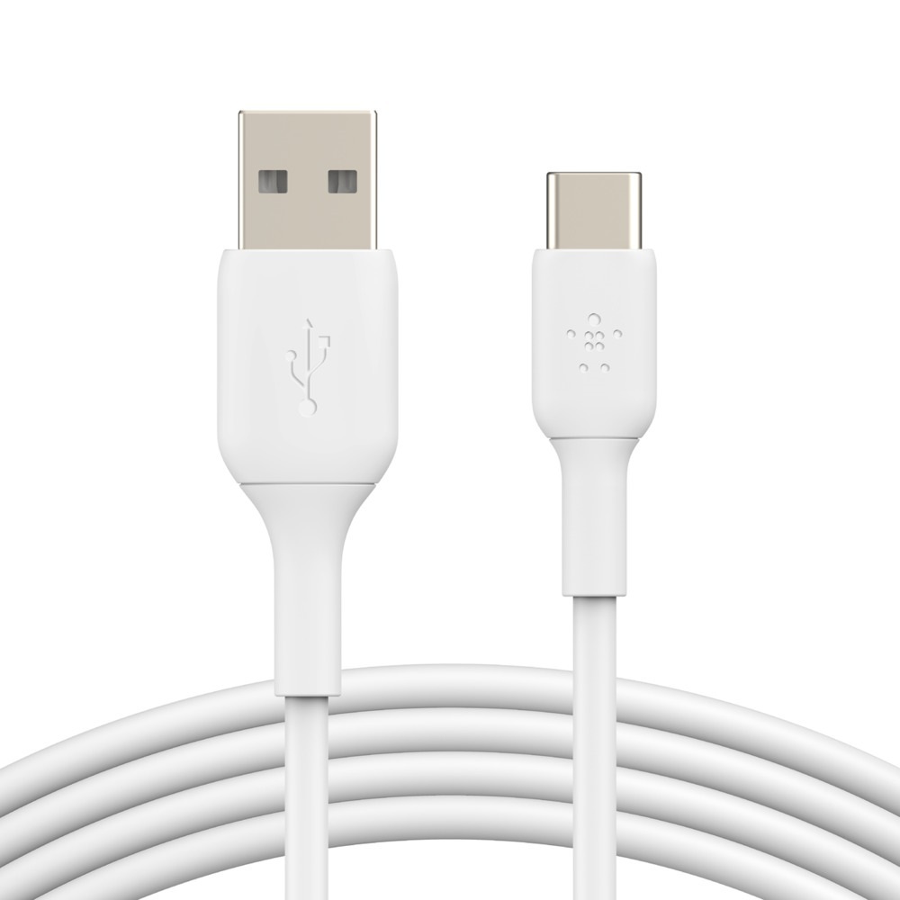 Belkin BOOST???CHARGE??? USB-C to USB-A Cable (2m / 6.6ft, White) - Durability tested to survive 8K+ bends