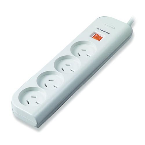 Belkin 4 - Outlet Economy Surge Protector - Tough, impact resistant ABS plastic housing, prevents scratches, dents, and rust