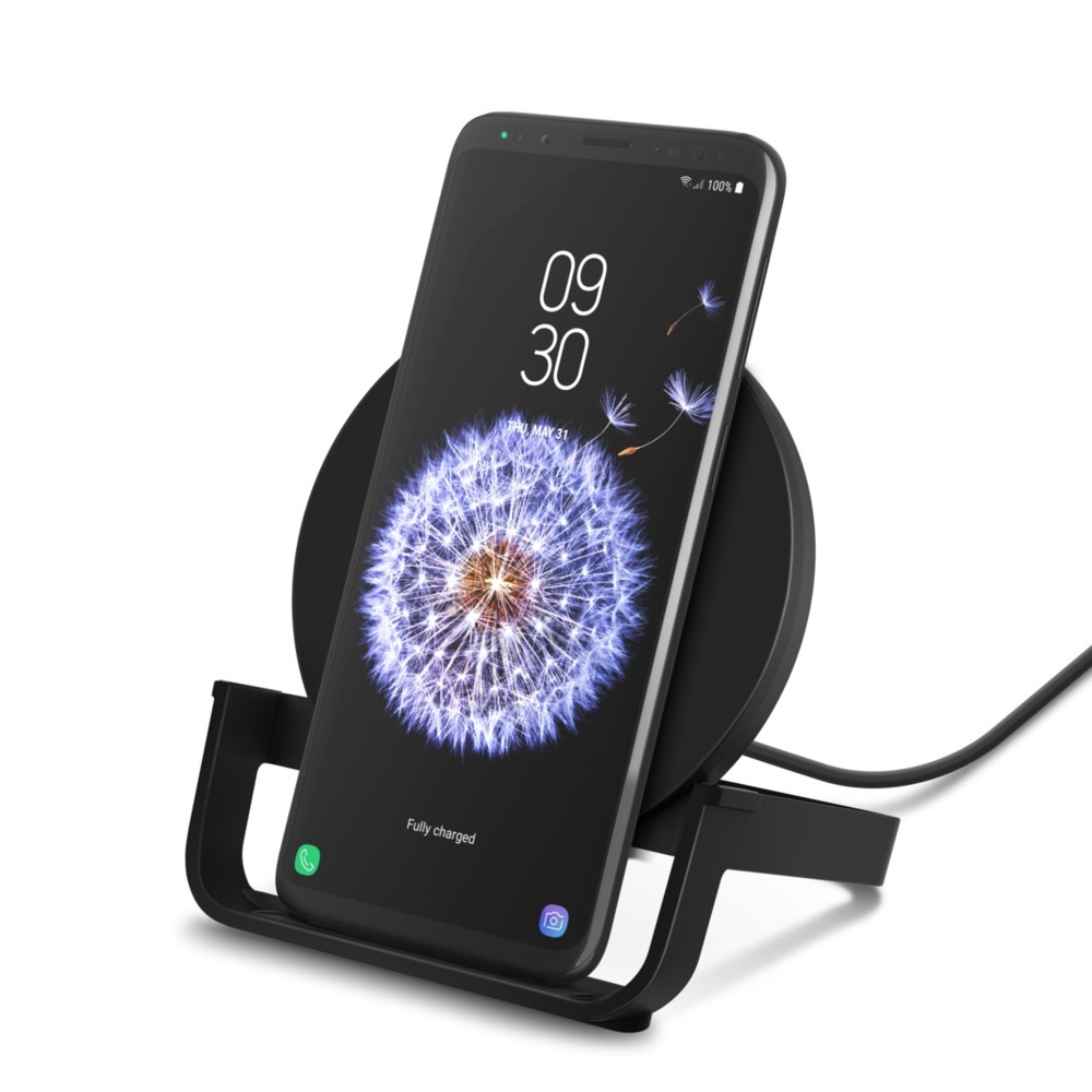 Belkin Boost Wireless Charging Stand 10W (AC Adapter Not Included) -  Black - Fast wireless charging for Qi-enabled devices up to 10W