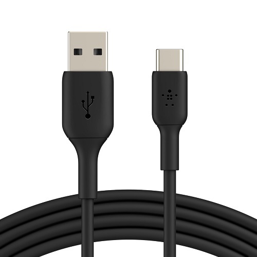 Belkin BOOST???CHARGE??? Braided USB-C to USB-A Cable (1m / 3.3ft, Black)  - USB-IF Certified to ensure safe, reliable operation