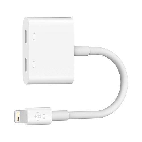 Belkin Lightning Audio + Charge RockStar??? White - Dual functionality to listen to Lightning Audio and charge at the same time