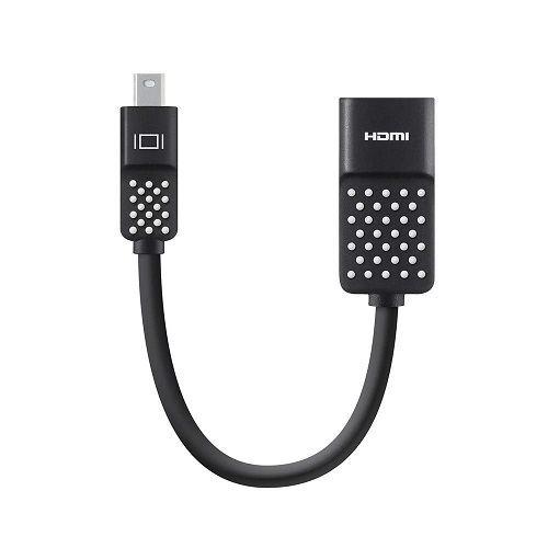Belkin Mini DisplayPort??? to HDMI Adapter,4K - Black - Adapter transmits audio and video from Mini DisplayPort to HDMI, Compact, portable 5-inch desi