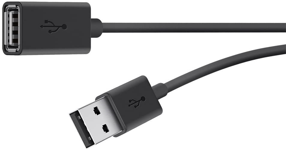 Belkin USB - A Extension cables - Black -Simple plug and play connectivity, Add length to USB A cables