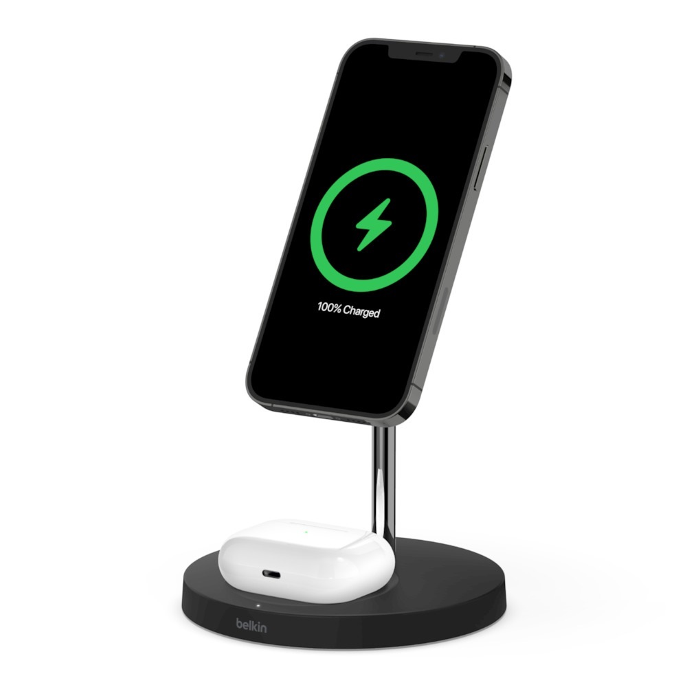 Belkin BOOST ???CHARGE ???PRO 2 in 1 Wireless Charger Stand with MagSafe Black