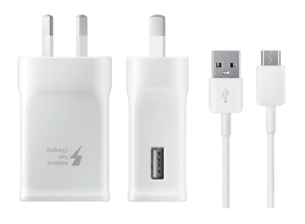 Samsung Fast Charging Travel Adapter (Type C) (9V) White - Travel Adapter unit, USB Type-C 2.0 Cable
