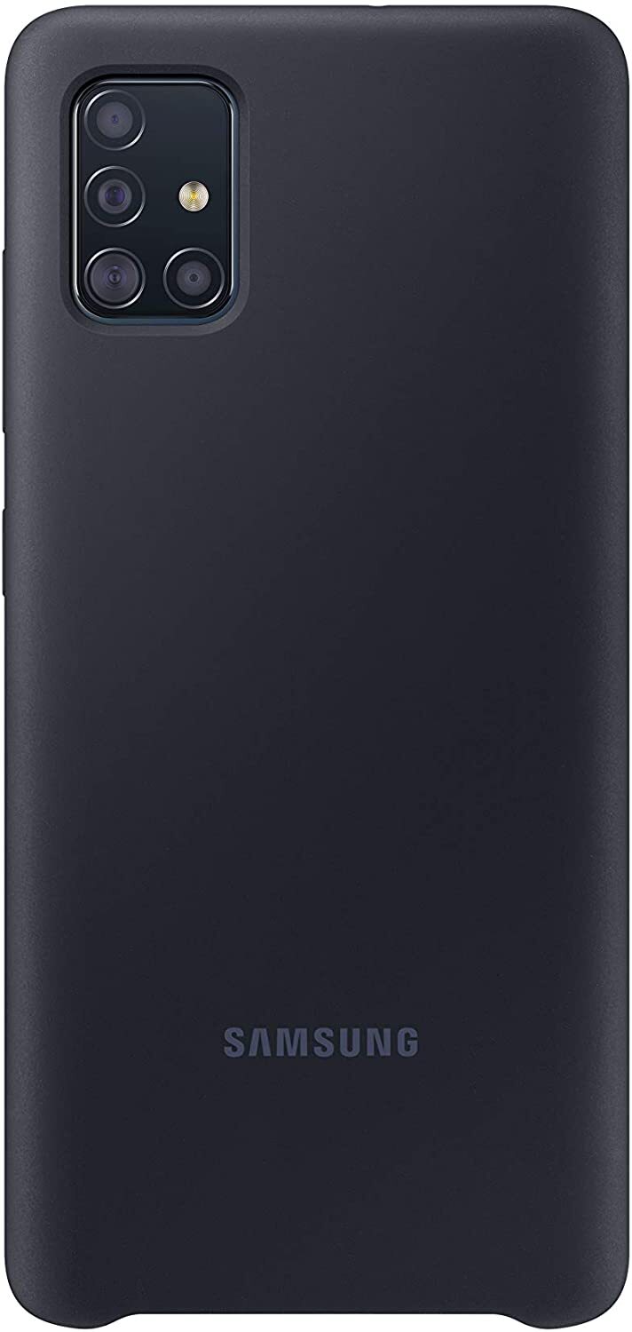 SAMSUNG GALAXY A51 SILICONE COVER BLACK-  Designed To Protect From Shocks And Bumps, 1.4mm Thick, Silky Smooth And Stylis