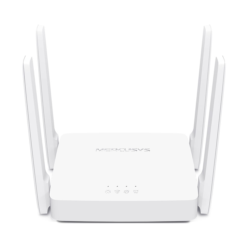 Mercusys AC10 AC1200 Wireless Dual Band Router, 867 Mbps @ 5GHz 300 Mbps @ 2.5 GHz, WPS Button, 1xWAN 1xLAN 4 Fixed Omni-Directional Antenna (LS)