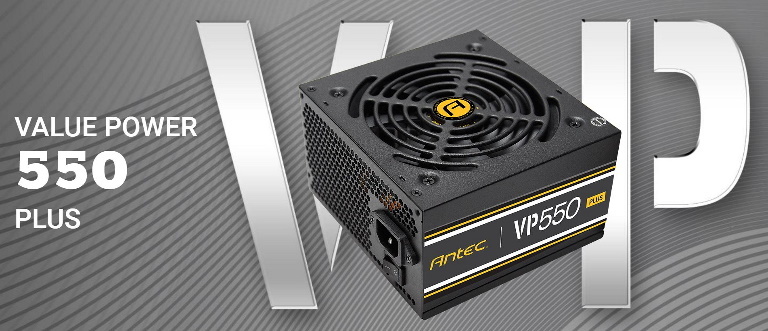 Antec VPP 550w 80 PLUS @ 85% Efficiency, AC 120 - 240V, Continuous Power, 120mm Silent Fan. ATX Power Supply, PSU,3  Wty (LS)