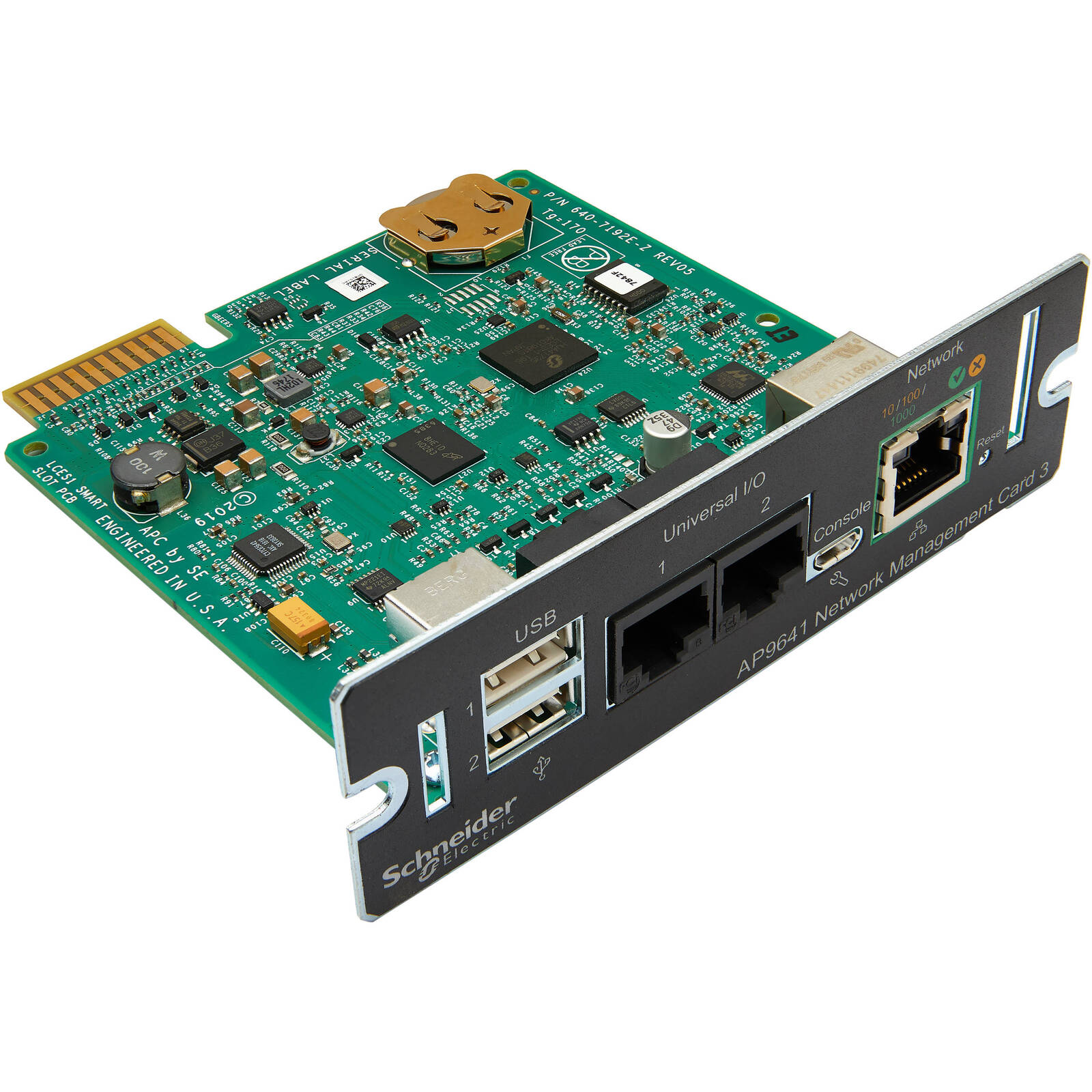 APC UPS Network Management Card 3 with 2 USB Ports and Temperature Monitoring, Newest Model 2020 (AP9641)