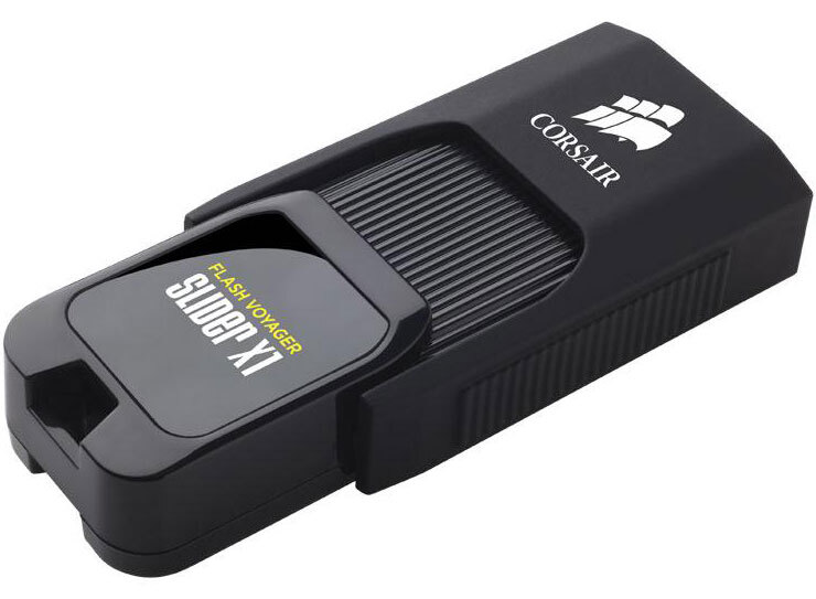 Corsair Flash Voyager Slider X1 64GB USB 3.0 Flash Drive - Capless Design Read 130MBs Plug and Play