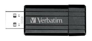 Verbatim Store'n'Go Pinstripe USB Drive 32GB USB Storage Drive Memory Stick (Black)