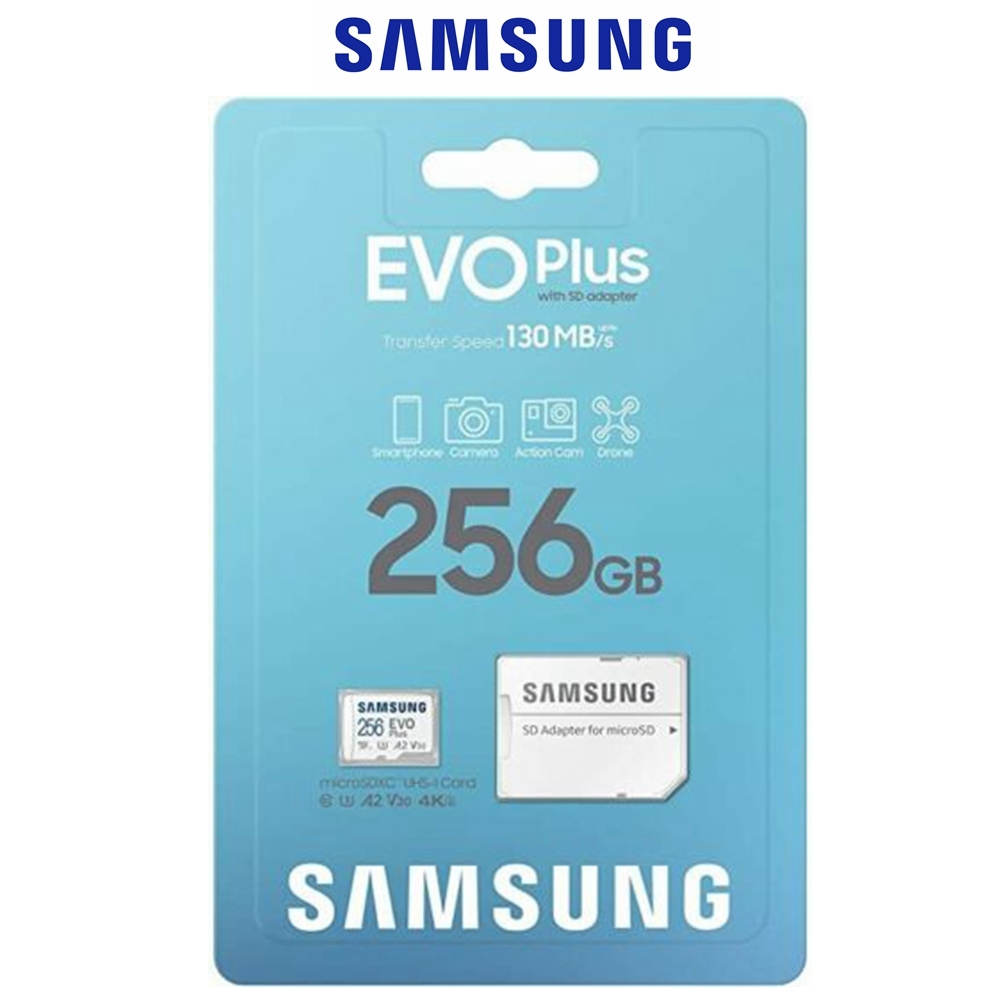 Samsung Micro SD Card 256GB Evo Plus micro SDXC Class 10 Camera Memory 130MB/s