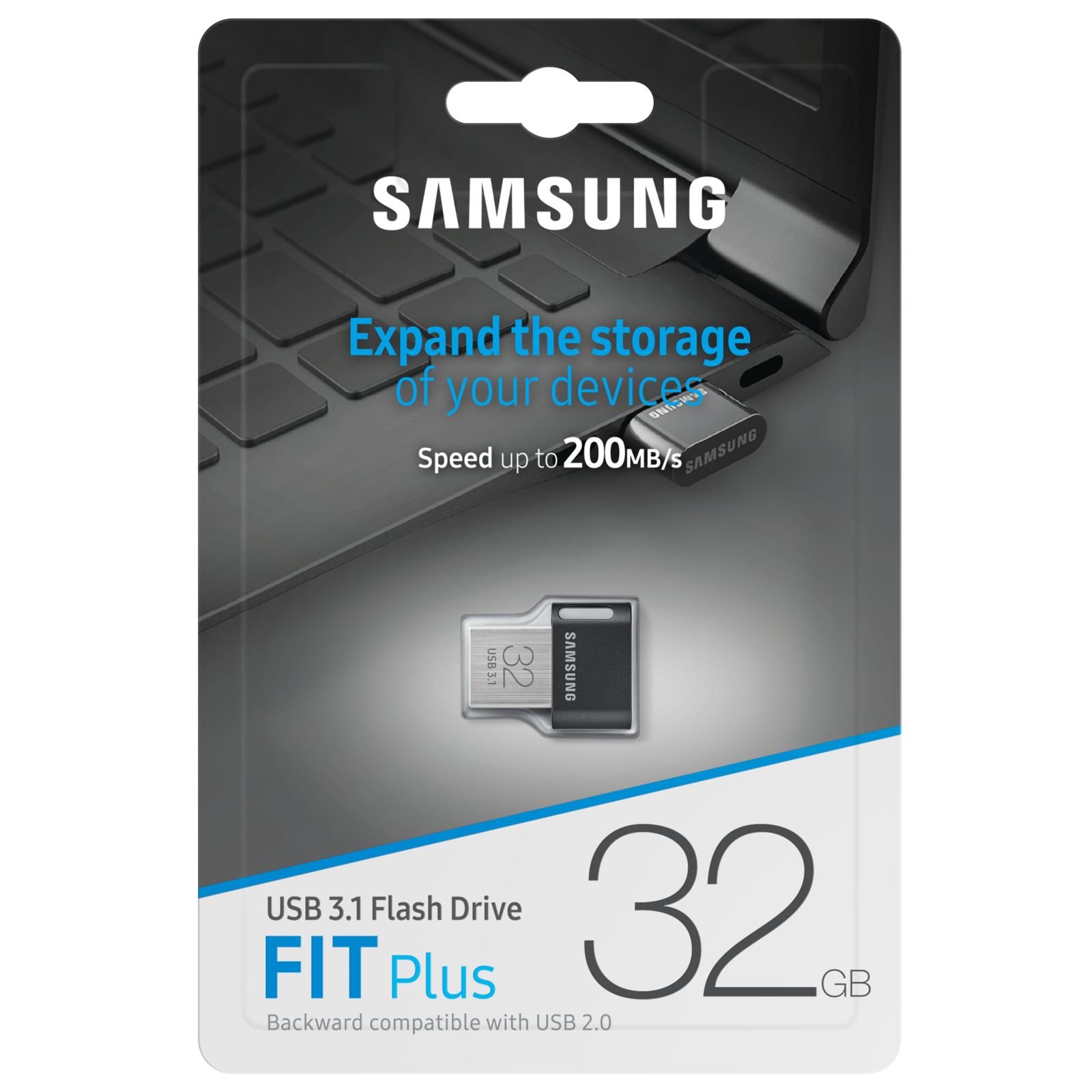 USB 3.1 32GB Flash Drive Samsung Fit Plus Memory Stick (200MB/s) | MUF-32AB