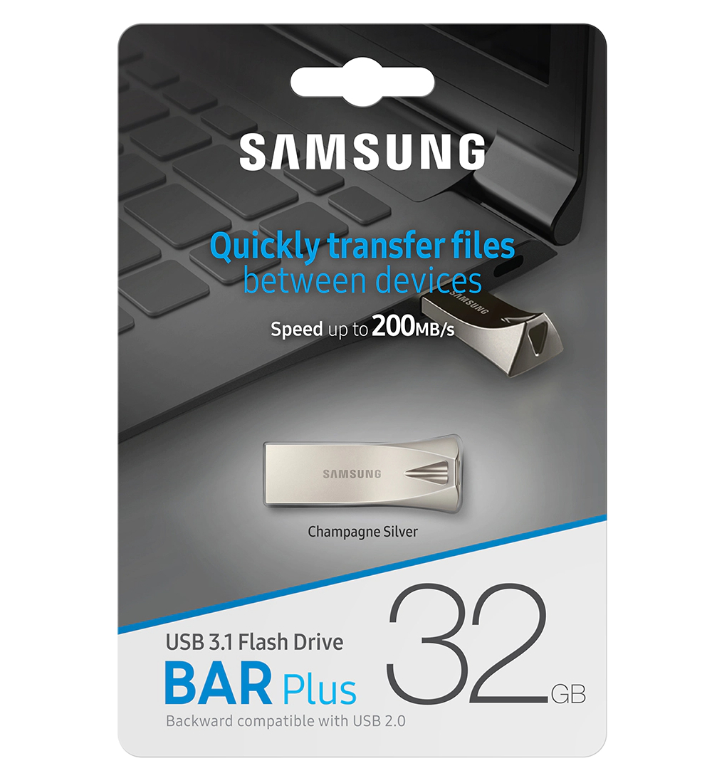USB 3.1 32GB Flash Drive Samsung Bar Plus Memory Stick (200MB/s) | MUF-32BE3