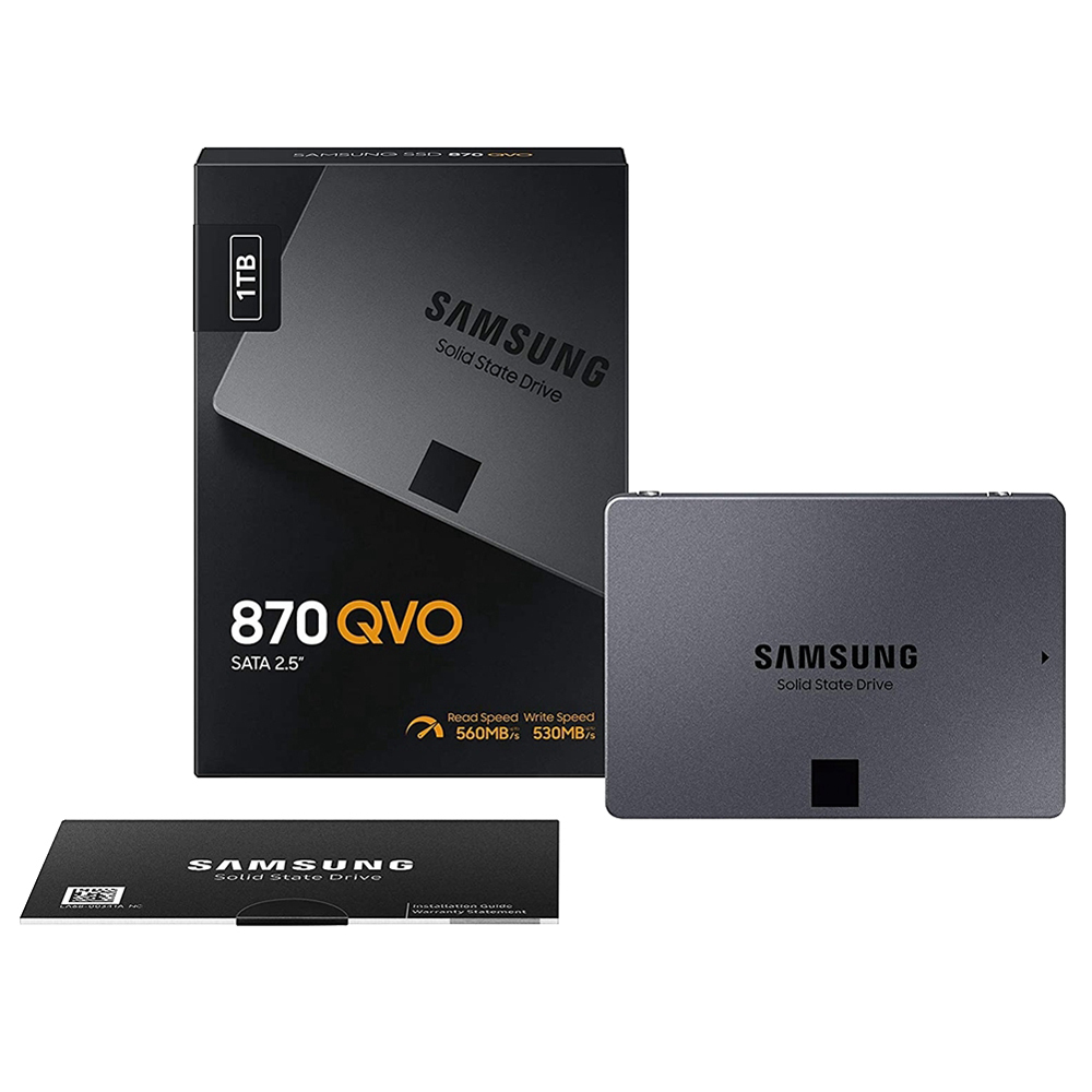 SSD Samsung 870 QVO 1TB Solid State Drive 2.5" SATA III for Desktop Laptop PC