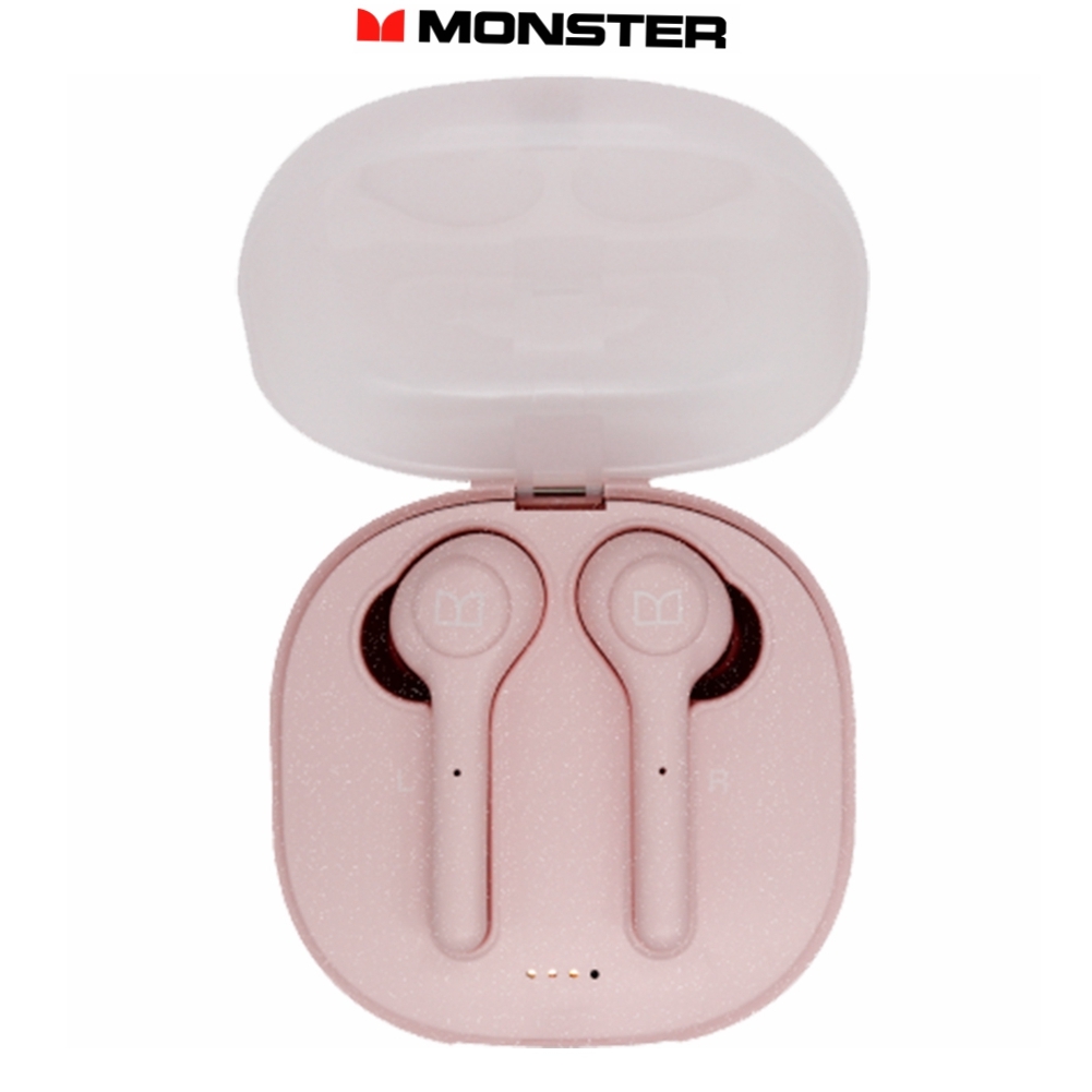 Wireless Bluetooth Earphones In-Ear Headphones Monster Clarity 100 Airlinks Pink