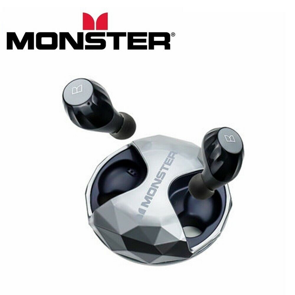 Wireless Bluetooth Earbuds 5.0 Monster Airlinks Clarity HD Stereo Headset Black