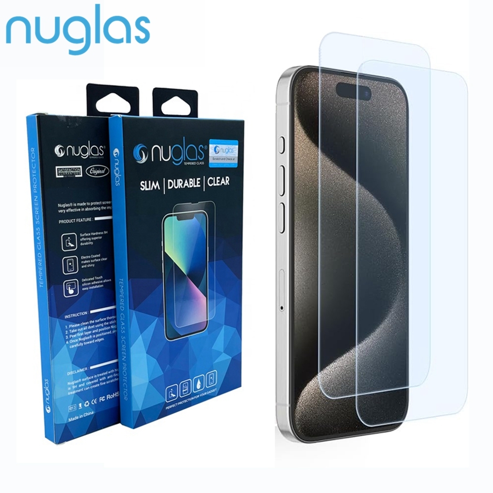 2x Screen Protector Nuglas Anti Blue Clear Tempered Glass For iPhone 15 Pro / 15 