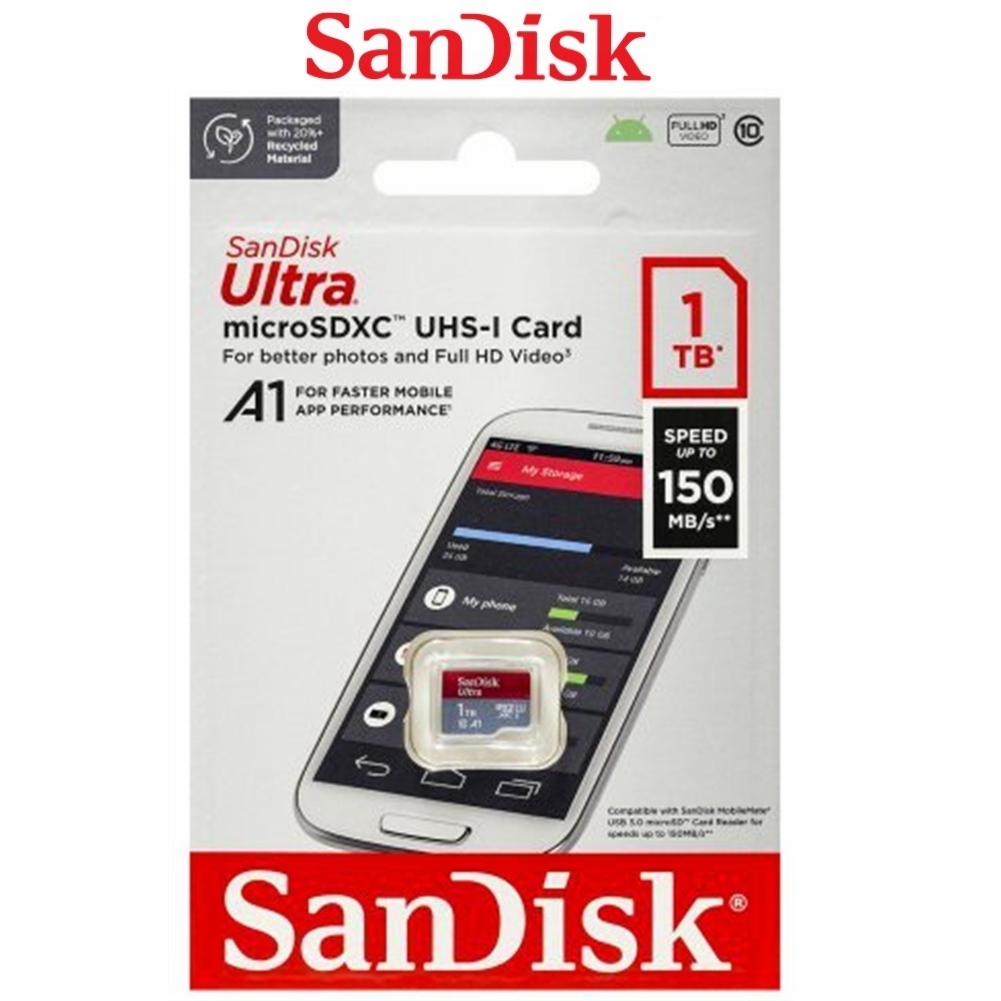 Micro SD Card SanDisk 1TB Ultra Class10 Mobile Phone Card 150MB/s Micro SD Card SanDisk 1TB Ultra Class10 Mobile Phone Card 150MB/s
