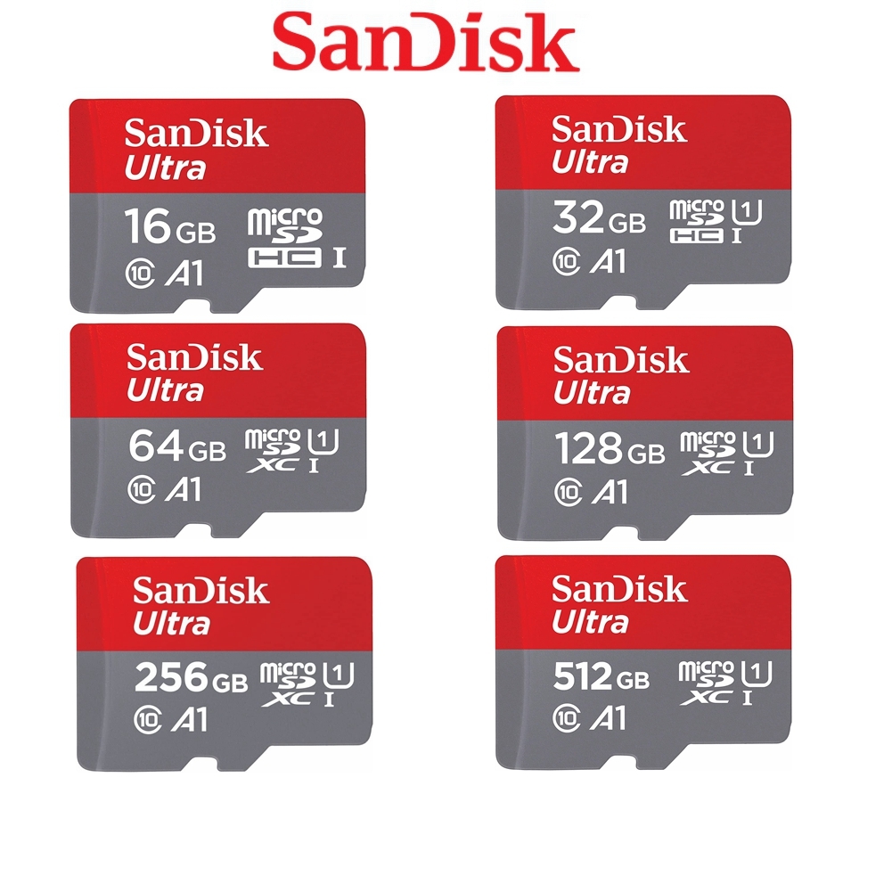 Micro SD Card SanDisk 16GB 32GB 64GB 128GB 256GB 512GB Ultra