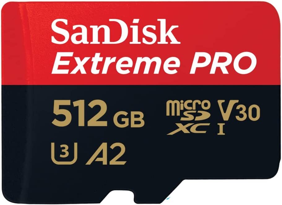SanDisk Extreme Pro Micro SD 512GB Memory Card Dash Cam 200MB/s SDSQXCD-512G