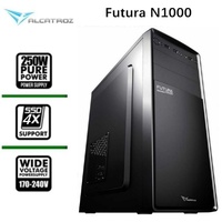 PC Case Alcatroz Futura N1000 ATX Case Black With Magnum Pro 225 Power Supply