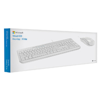 Wired Keyboard and Mouse Combo Microsoft 600 Desktop PC USB WHITE APB-00022