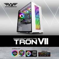 PC Case Armaggeddon Tron VII Tempered Glass mATX Gaming Case White