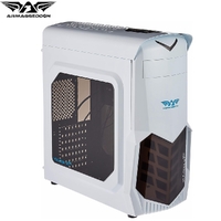 PC Case ARMAGGEDDON Vulcan V1X Gaming PC Chassis Mid Tower Case White 