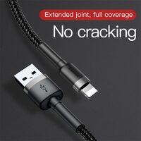 Phone Cable Baseus Cafule Fast Charging USB to Lightning iphone 1.5A 2M  Gray & Black
