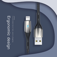 Phone Cable Baseus USB to Lightning 1.5A Black with indicator lamp for iPhone