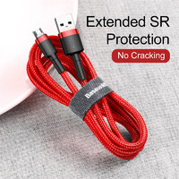 Phone Cable Baseus cafule Fast Charging USB to Micro USB 1.5A 2M Red