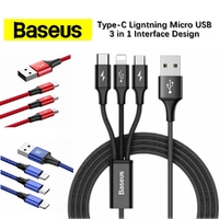 Phone Cable Baseus Rapid Series Fast Charging Type-C 3 in 1 Micro Lightning Type-C 
